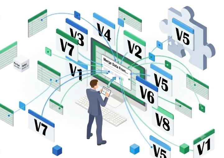 Business data spread across multiple spreadsheet versions causing reporting and collaboration challenges.