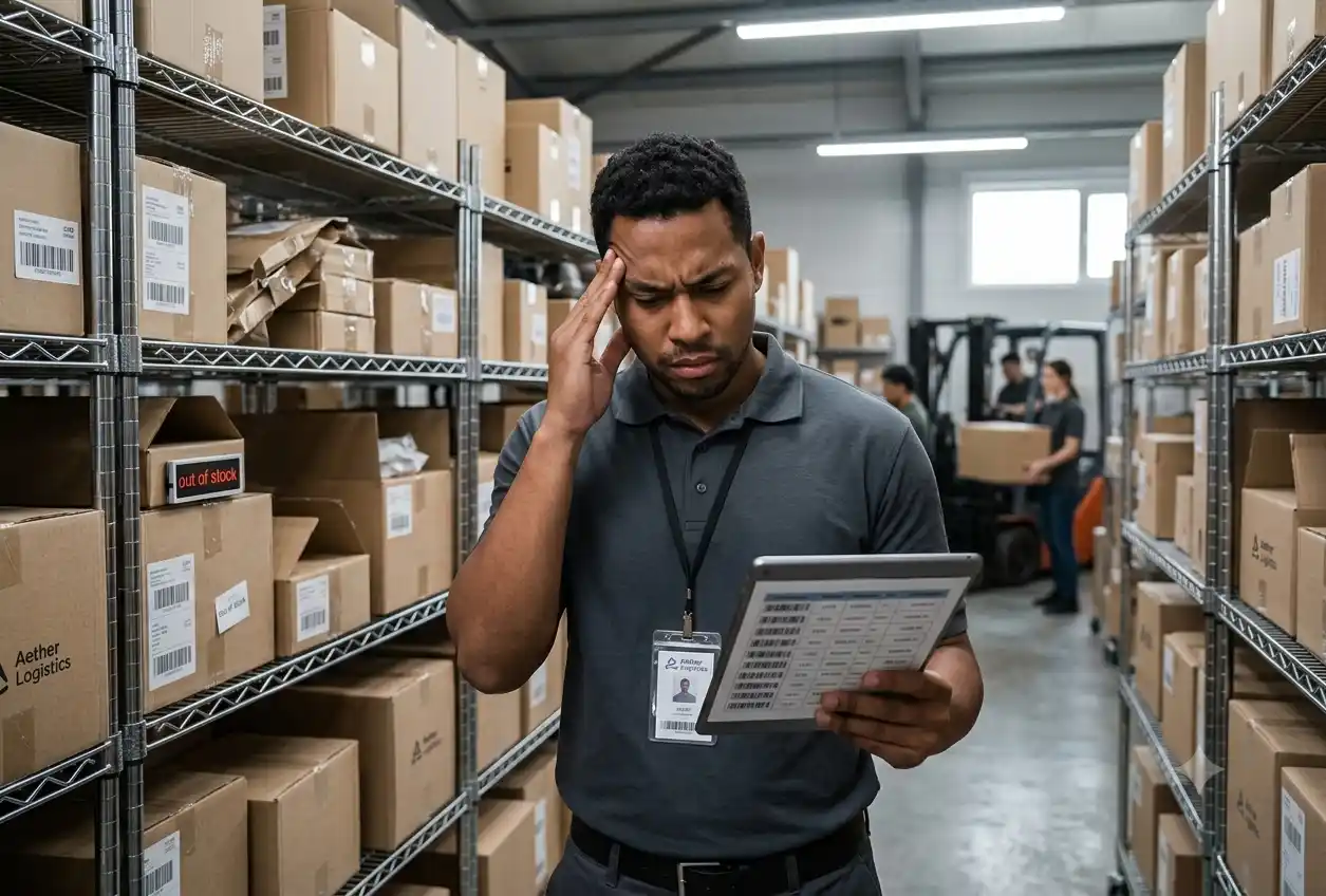 Warehouse inventory management challenges caused by spreadsheet-based tracking systems.